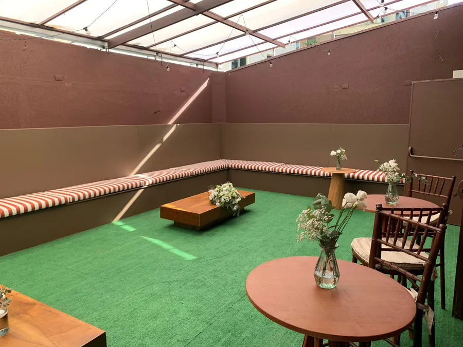 Rooftop Garden do Leopoldo House com teto de vidro